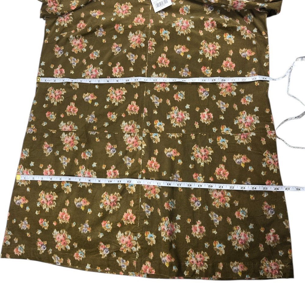 Tuckernuck Clifton Floral Brown Hazel Bouquet Corduroy A-Line Size XXL Cottage - Picture 12 of 15